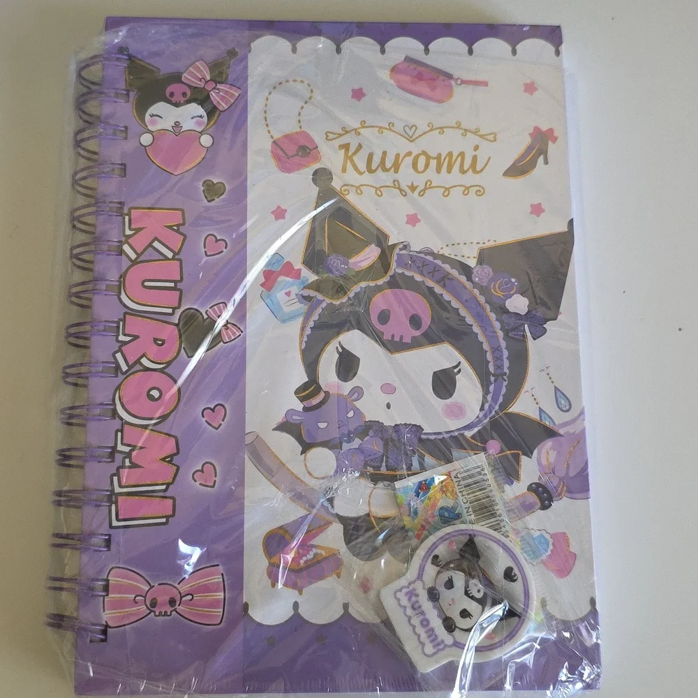 Kuromi Notebook Journal and Eraser Pack
